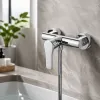 Stainless steel metal shower valve, leak-proof rotating hot and cold regulating bathroom hardware accessories, durable and simple style details Picture